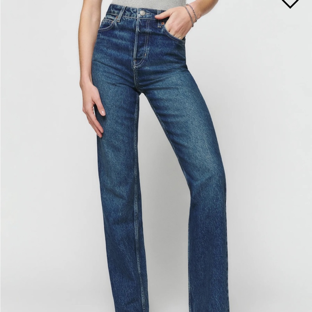 REFORMATION- Cynthia High Rise Straight Long Jeans
